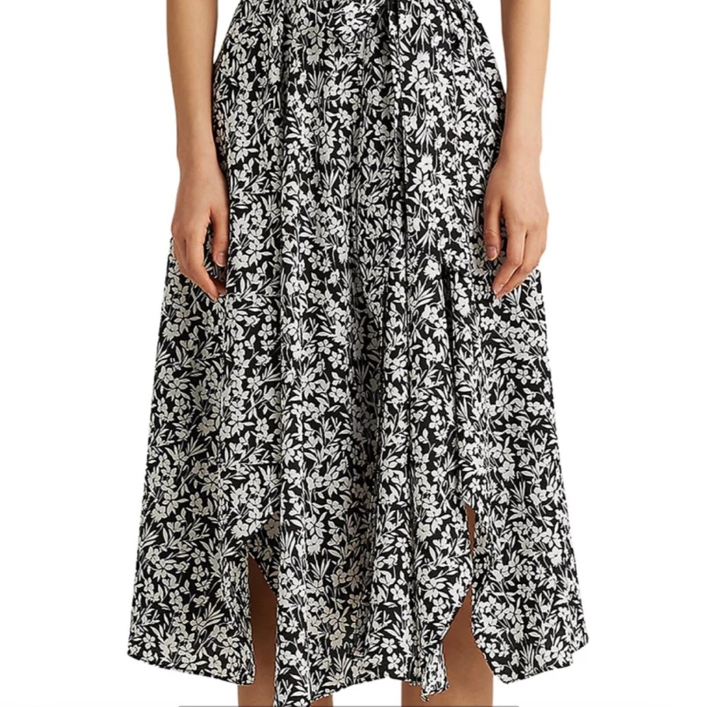 Lauren Ralph Lauren floral crepe sleeveless dress size 12. - Picture 3 of 5